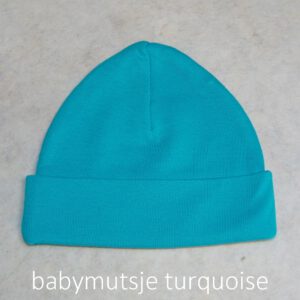 babymutsje turquoise