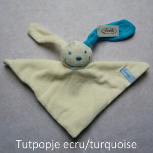 tutpopje ecru/turquoise