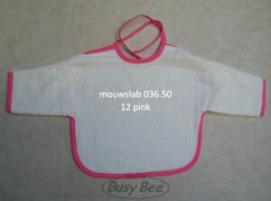 mouwslab wit/pink